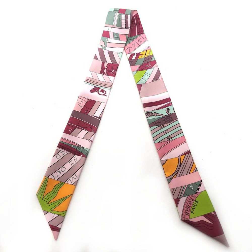Hermes Hermes Pink Multicolor Scarf Twilly Ribbon… - image 2