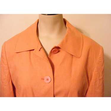 Orvis womens ORVIS Peach Linen b/u jacket coat Bl… - image 1