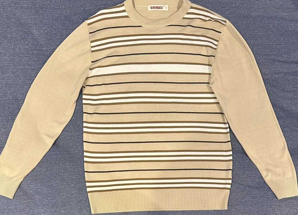 Made In Usa × Other × Vintage Brown Striped Tan S… - image 1