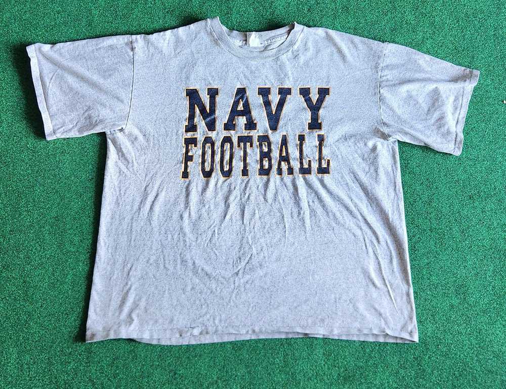 Streetwear × Vintage Vintage 90s Navy Football Mi… - image 1