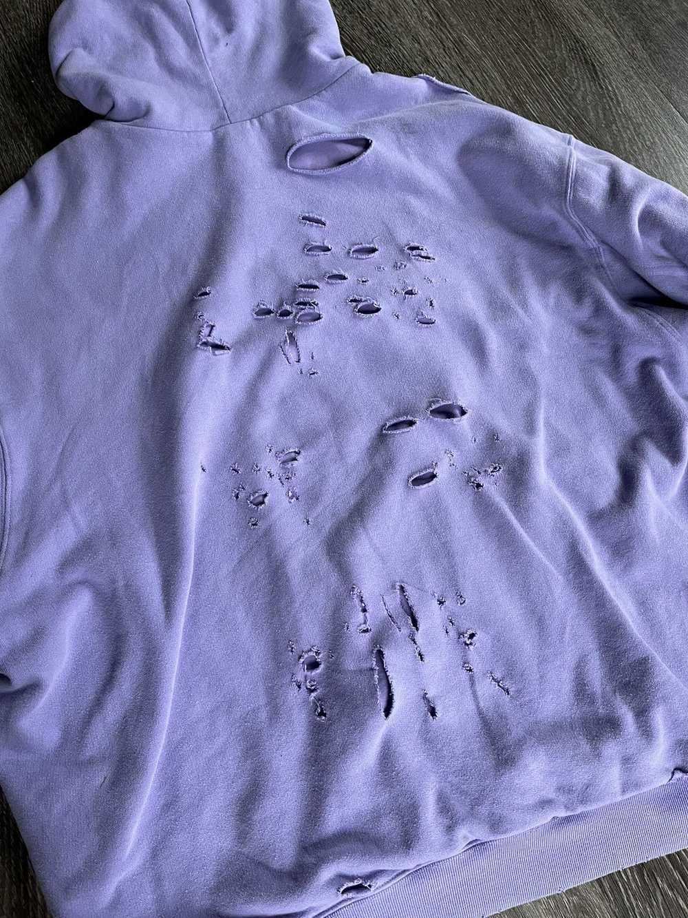 Balenciaga Balenciaga Purple Destroyed Hoodie - image 6