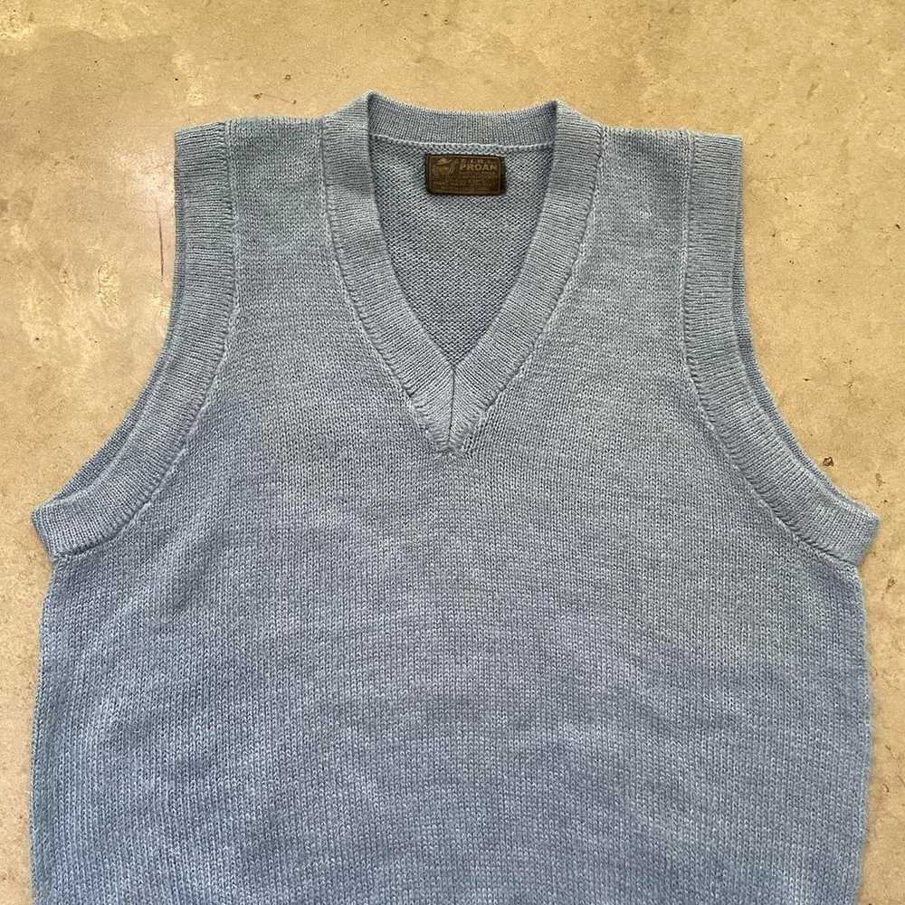 Vintage Vintage Light Blue Sweater Vest - image 2