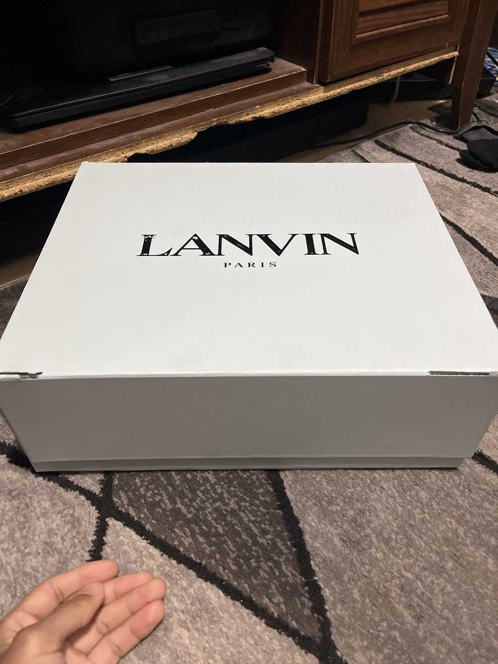 Lanvin Black lanvin curb sneakers - image 3