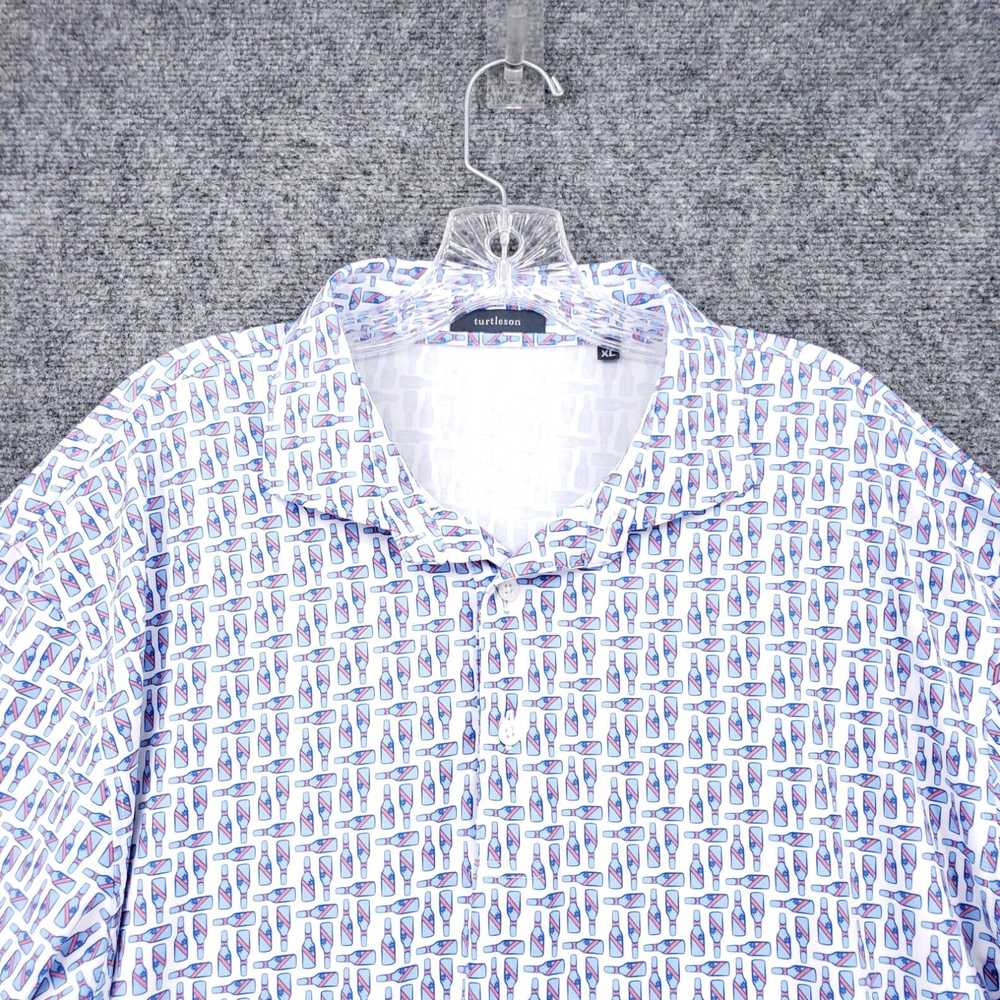 Vintage Turtleson Polo Shirt Mens XL Blue Laurel … - image 3