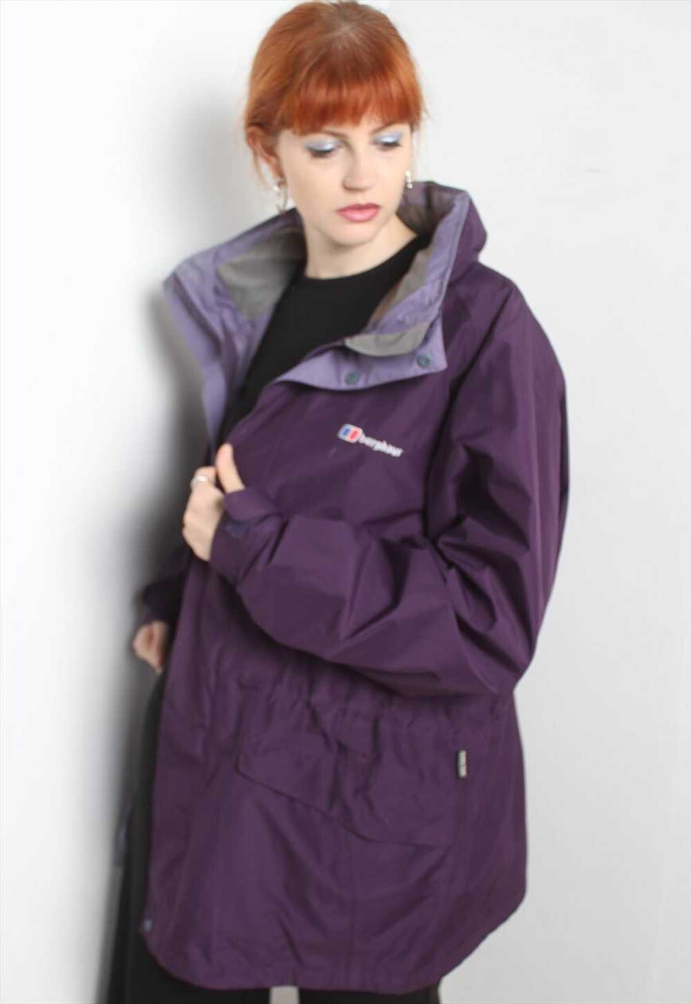 Vintage Berghaus Rain Mac Jacket Purple - image 2