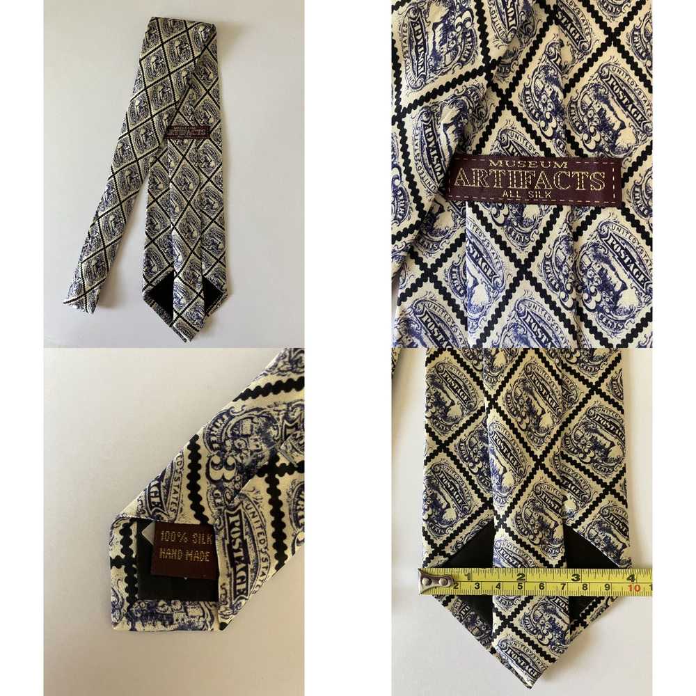 Vintage Museum Artifacts Men's Necktie Tie Silk S… - image 4