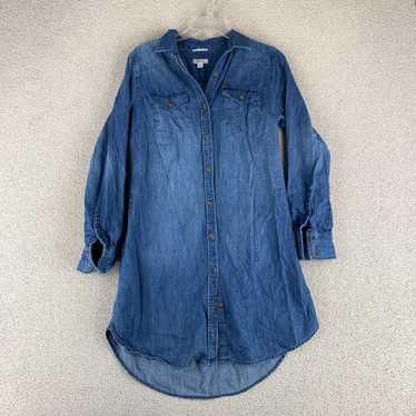 Merona Merona Button Up Denim Shirt Dress Women's… - image 1