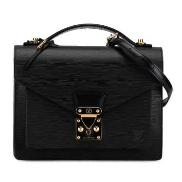 Black Louis Vuitton Epi Monceau Satchel