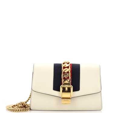 GUCCI Sylvie Chain Shoulder Bag Leather Super Mini - image 1