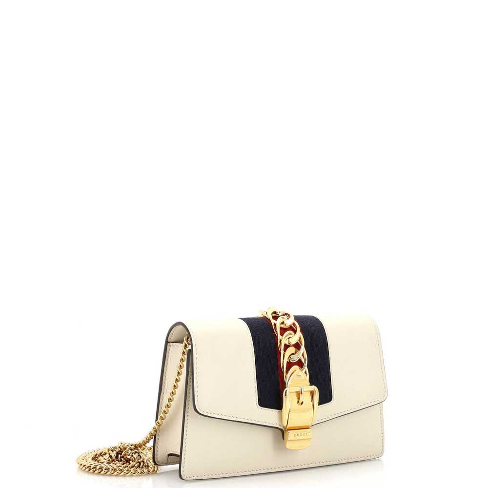 GUCCI Sylvie Chain Shoulder Bag Leather Super Mini - image 2