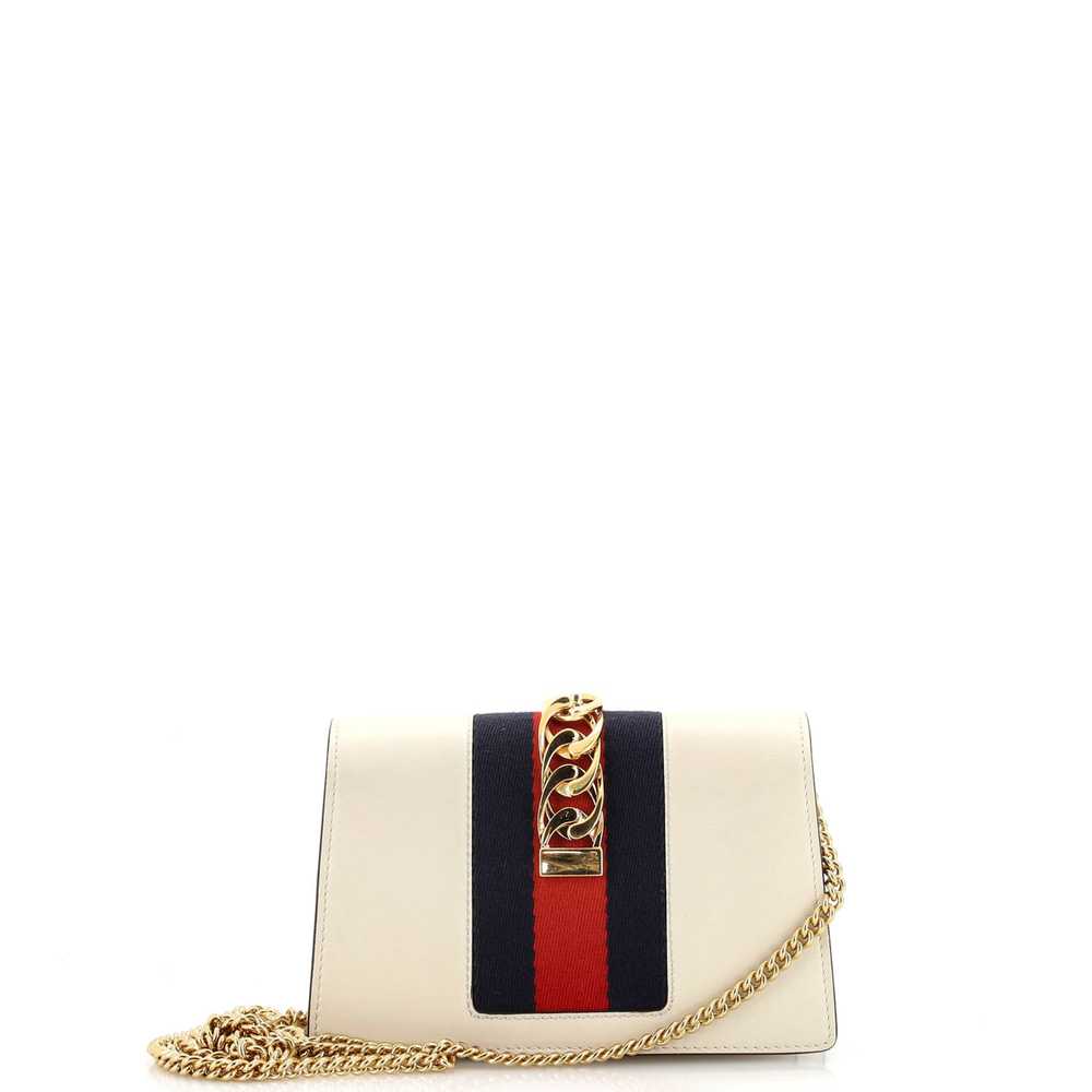 GUCCI Sylvie Chain Shoulder Bag Leather Super Mini - image 3