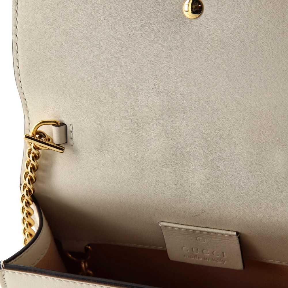 GUCCI Sylvie Chain Shoulder Bag Leather Super Mini - image 7