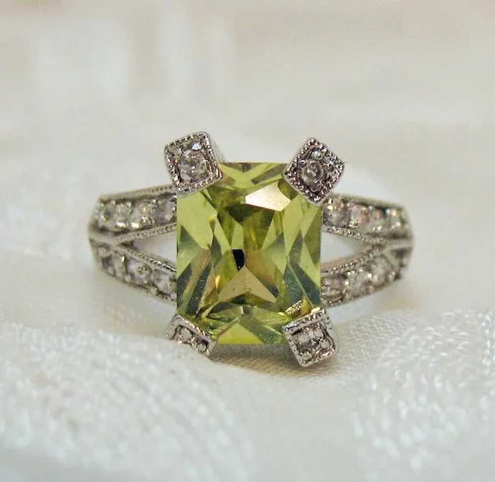 50% OFF Sensational Vintage Canary Yellow Emerald… - image 3