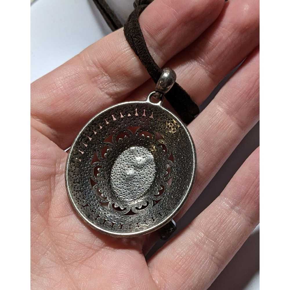 Other Victorian Style Enamel Medallion Necklace - image 6