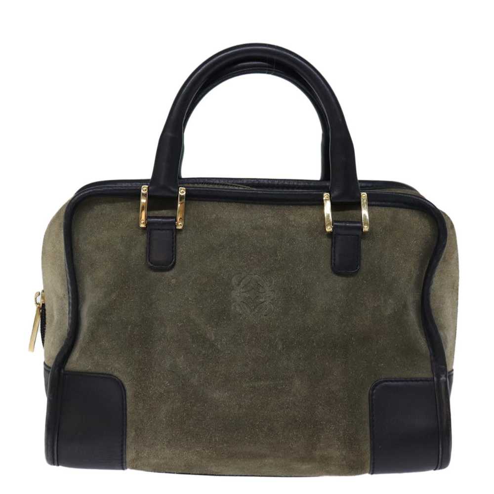 Loewe LOEWE Amazona 27 Hand Bag Suede Khaki Auth … - image 12