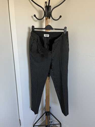 SSS World Corp Black and white pinstripe pants