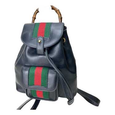 Gucci Vintage Bamboo leather backpack - image 1