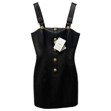 Balmain Leather mini dress - image 1