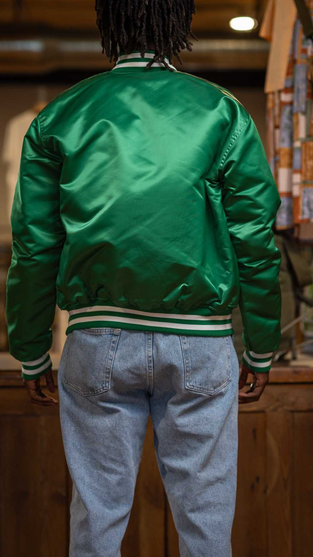 Large 80s Boston Celtics Starter Satin Jacket - image 5