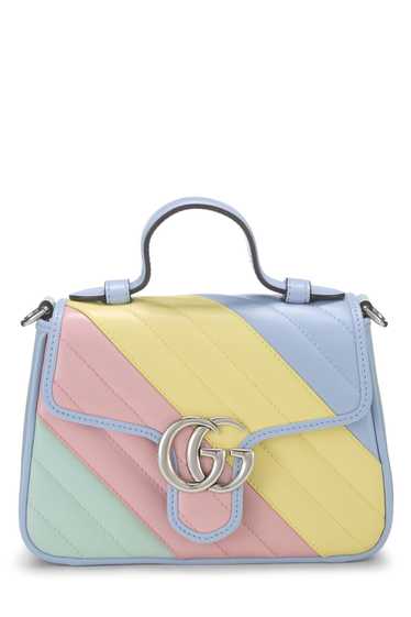 Multicolor Leather Marmont Top Handle Flap Bag Min