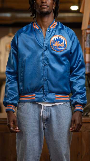 Small 80s New York Mets Chalk Line Satin Jacket