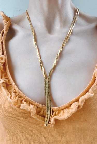 gold plated tassel necklace