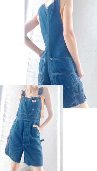 denim overall shorts