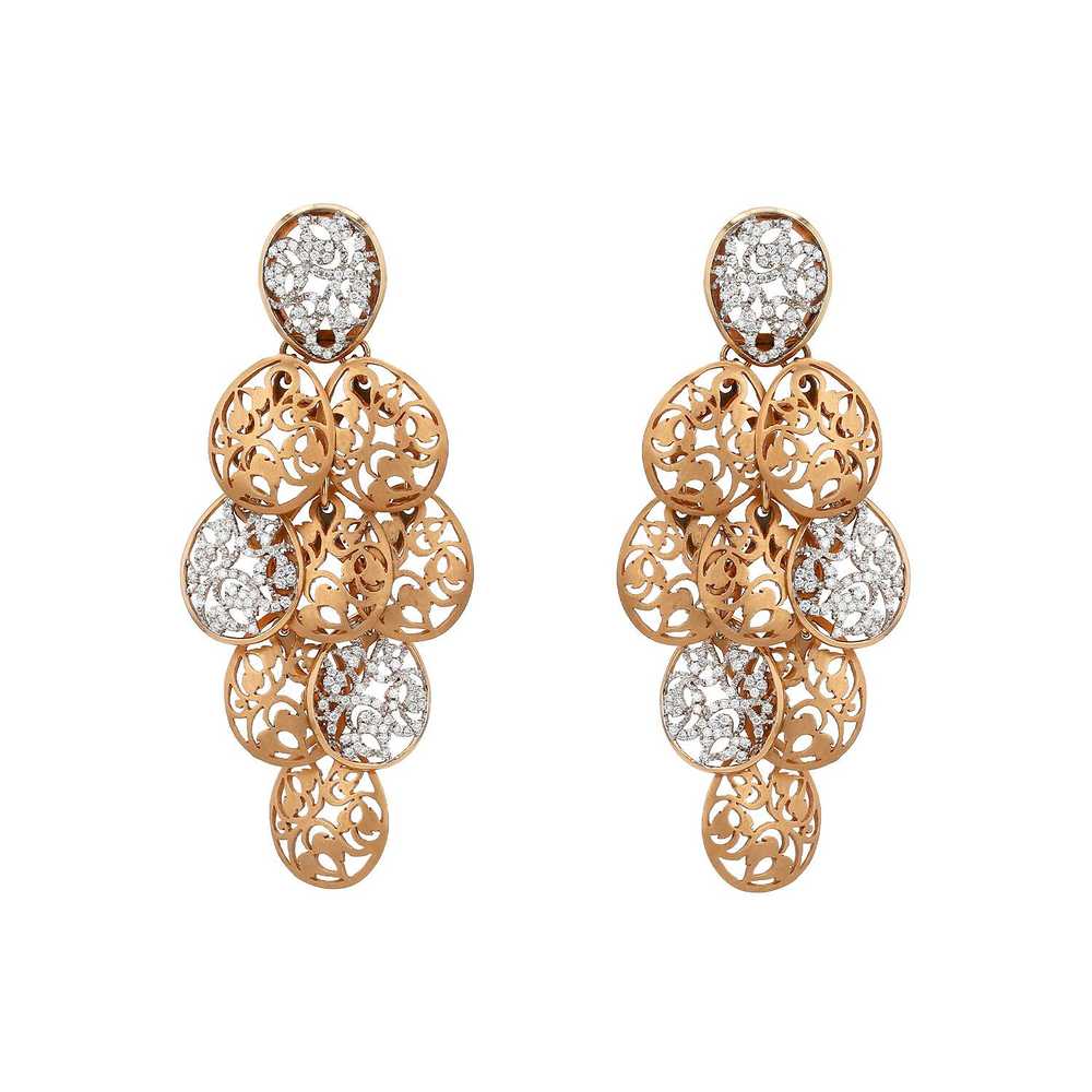 Pomellato Arabesques earrings in pink gold and di… - image 1