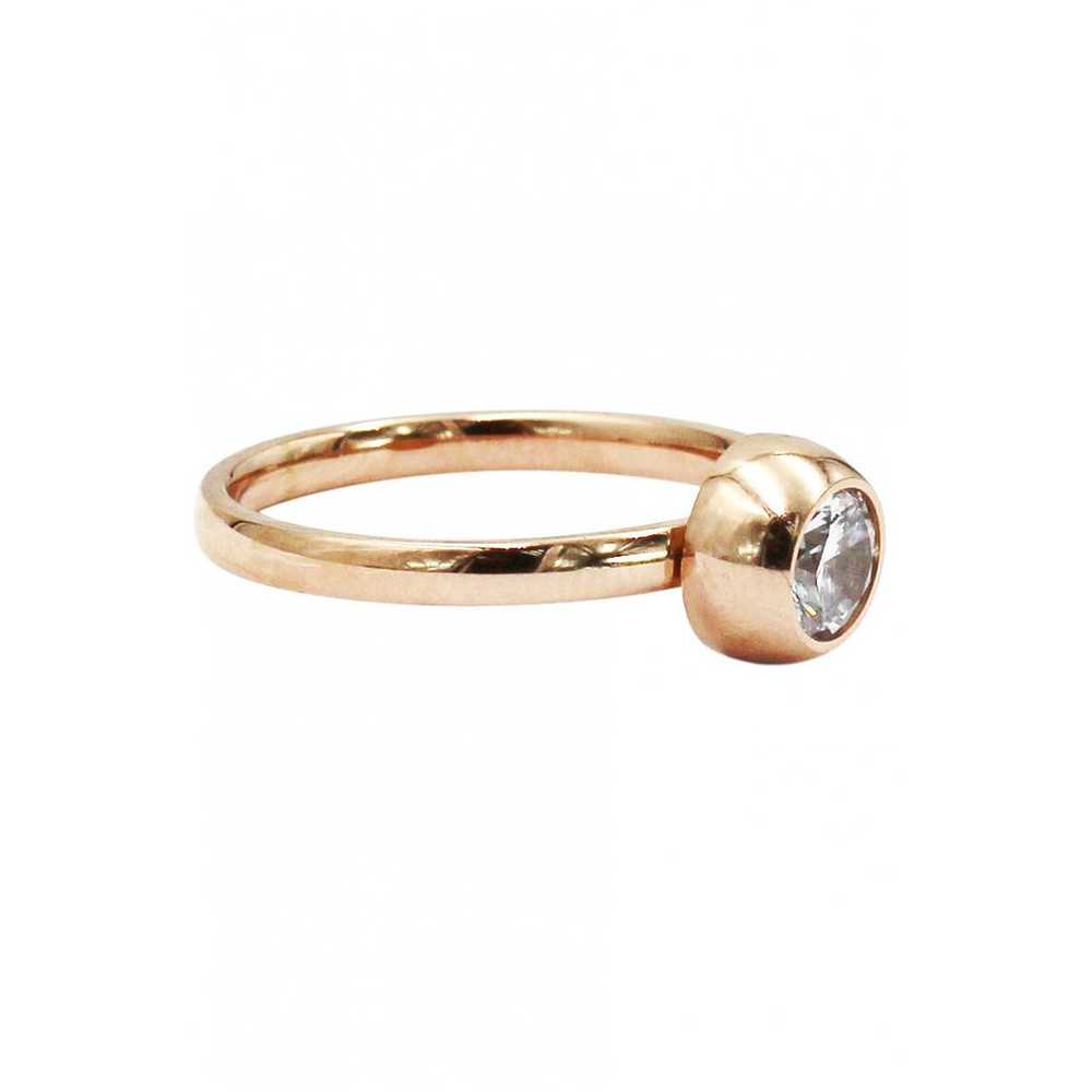 Ocean fashion Pink gold ring - image 6