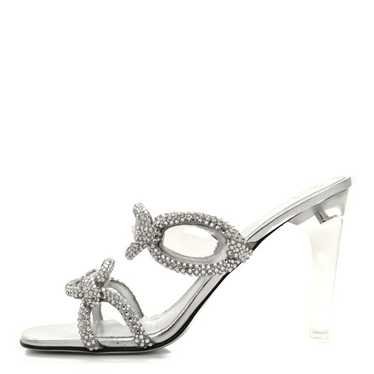 VALENTINO GARAVANI Metallic Calfskin Crystal Embel