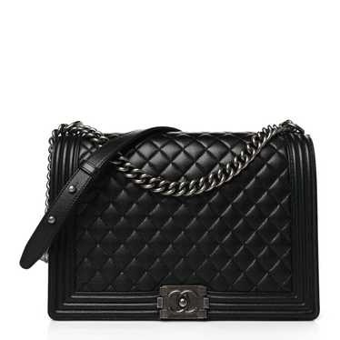 CHANEL Caviar Quilted Large Boy Flap Black