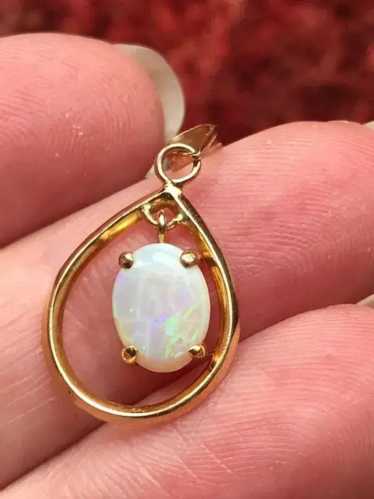 Unknown Gold 14k yellow gold Opal pendant | Used,…