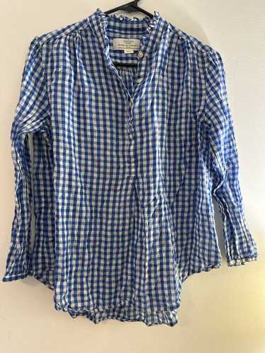 Trovata Birds of Paradis Cotton gingham blouse (S)