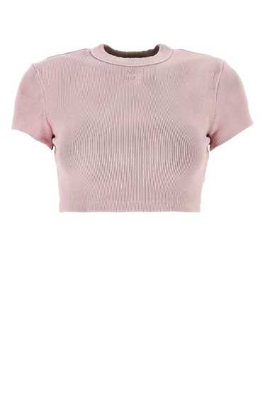 T by Alexander Wang Pink Stretch Cotton T-Shirt