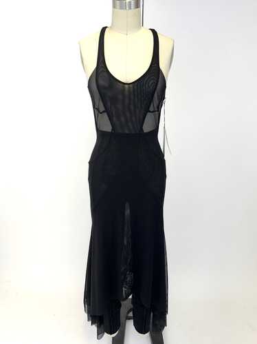 Kathryn Bowen Godet Mesh Dress