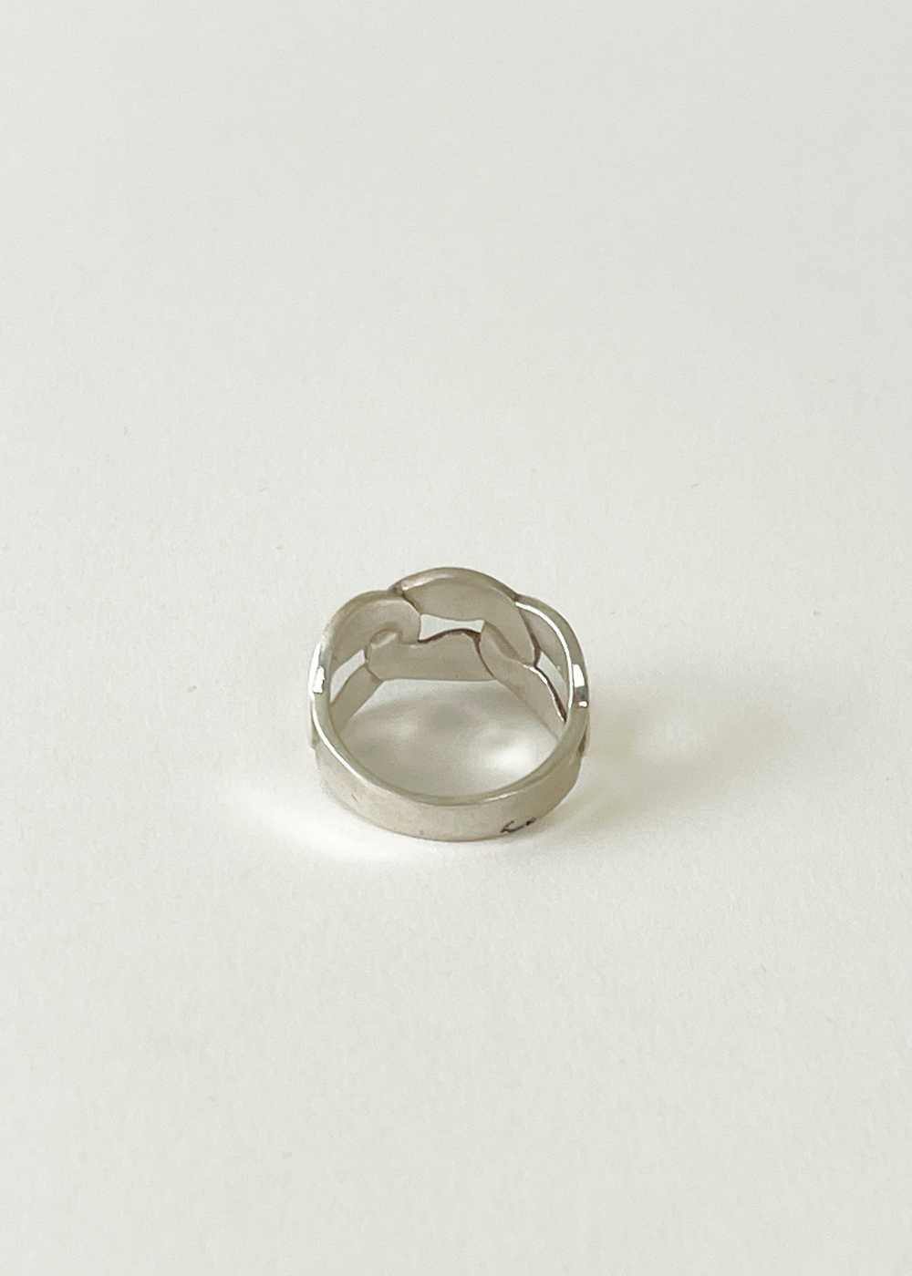 Vintage 1970s Silver Knot Ring - image 5