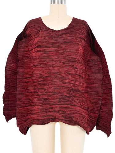 1993 Issey Miyake Burgundy Blouse