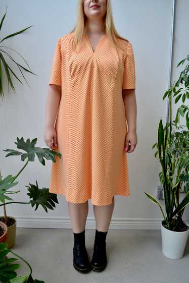 Creamsicle Checkered Shift Dress