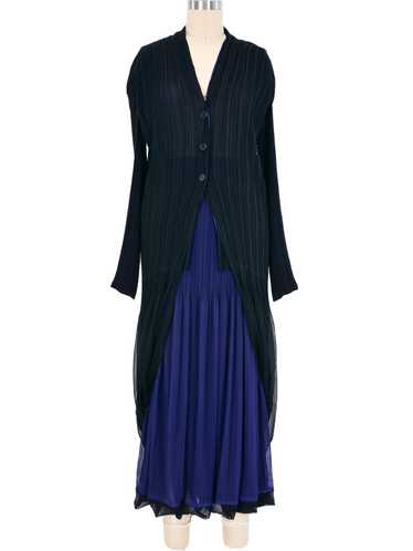 Issey Miyake Layered Pleated Chiffon Ensemble