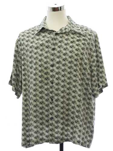 1990's Claiborne Mens Graphic Print Rayon Sport Sh