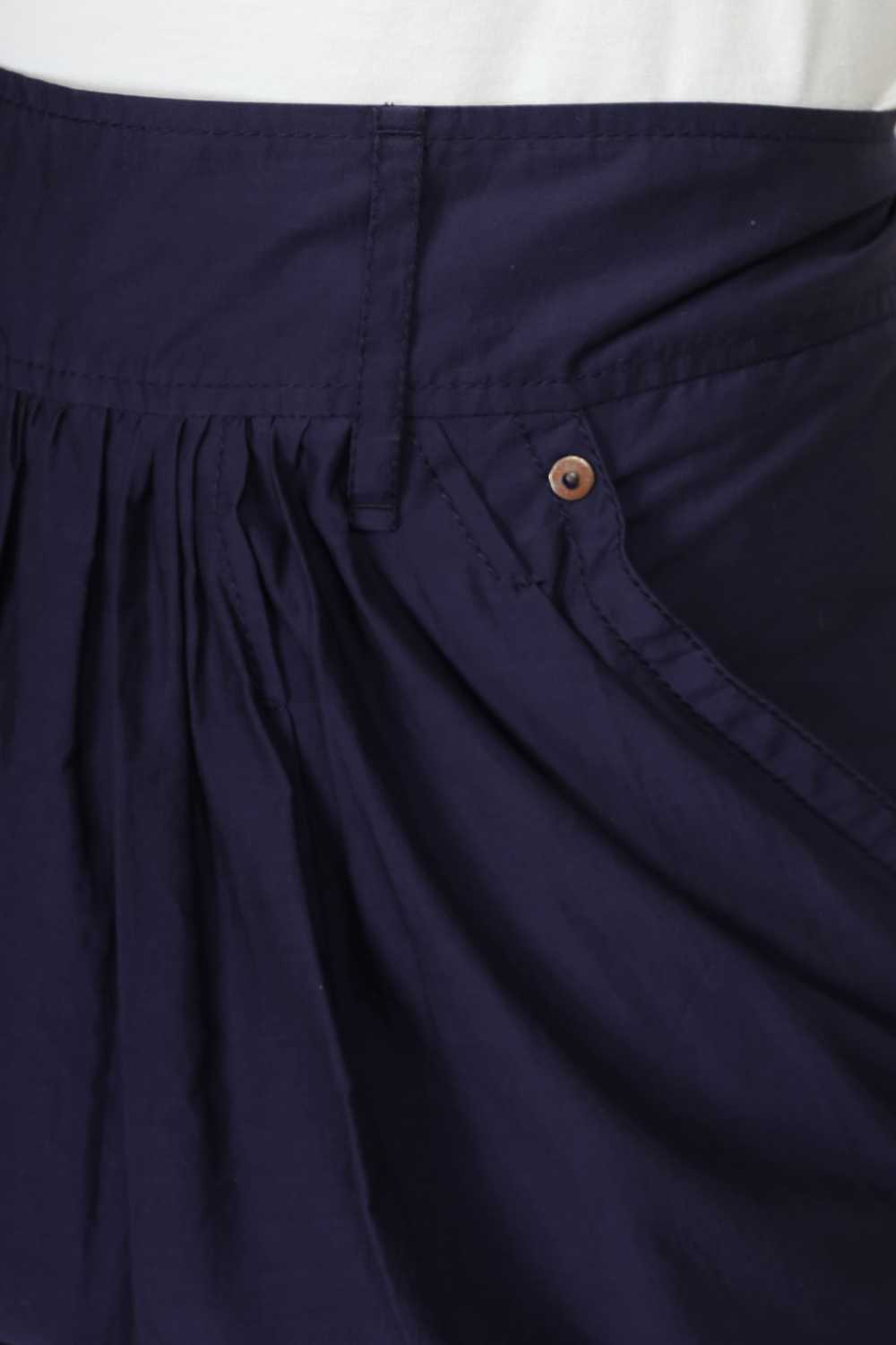 Brunello Cucinelli Navy Cotton/Silk Midi Skirt Si… - image 4