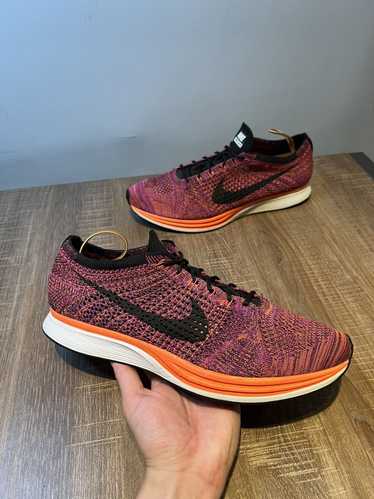 Nike NIKE MENS 13 FLYKNIT RACER ACAI BERRY ORANGE 