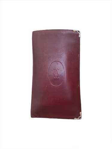 Cartier Authentic Cartier Burgundur Long Bi fold W