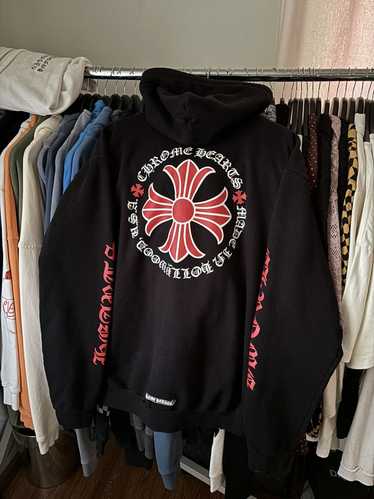 Chrome Hearts CHROME HEARTS RED LOGO HOODIE