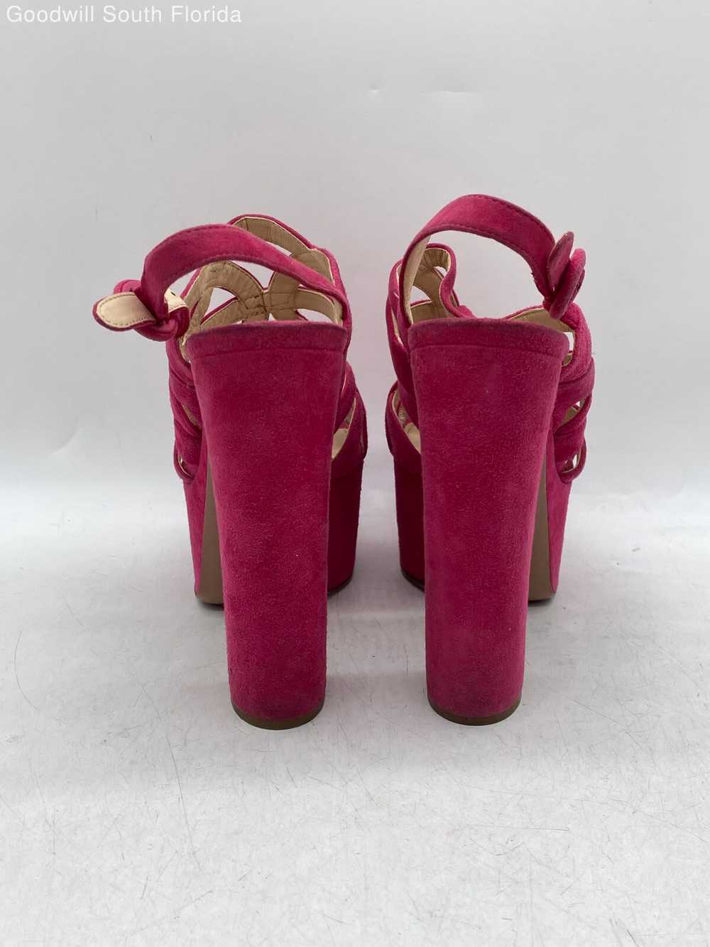 Authentic Prada Womens Fuchsia Pink Gladiator Hig… - image 4