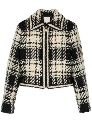 Céline Pre-Owned plaid-check wool jacket - Black
