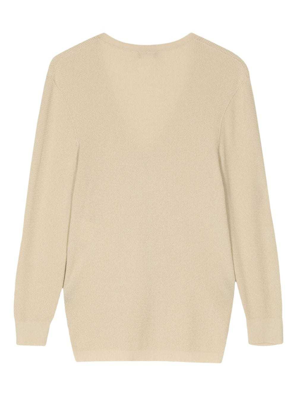 CHANEL Pre-Owned 2000 Camélia-buttons V-neck card… - image 2
