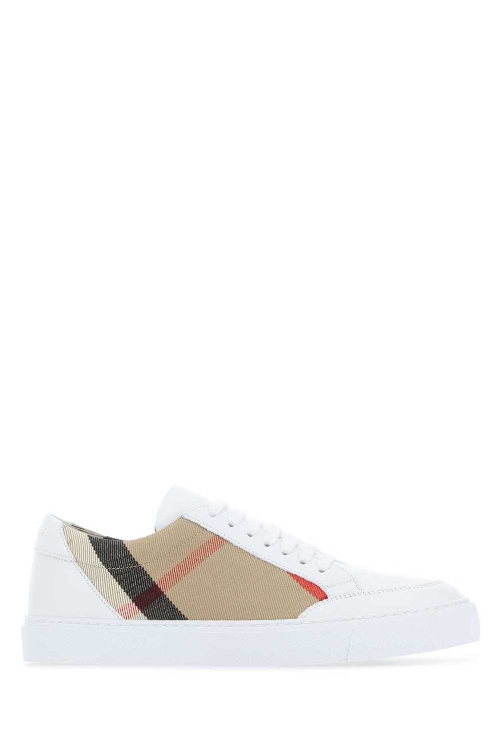 Burberry Multicolor Leather And Fabric Sneakers - image 1