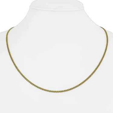 18k Yellow Gold 5.4g Thin 1.5mm Curb Link Chain Ne