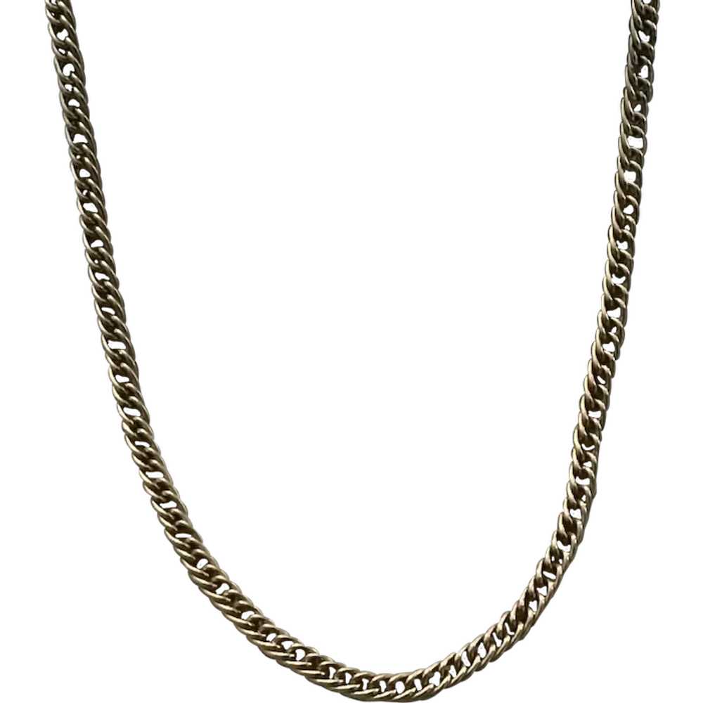 Gold Tone Metal chain Necklace 17 1/2" - image 1